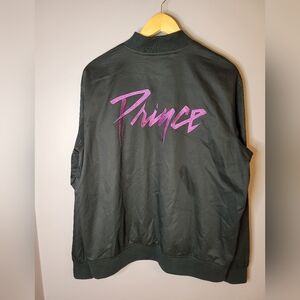 Authentic Prince Black Jacket with Floral Lining Large